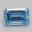 0.51 Ct. Fancy Vivid Blue Emerald Lab Grown Diamond