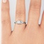 The Bianca Ring, smalltop view on a hand