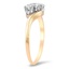 The Merissa Ring, smalltop view on a hand