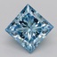 3.18 Ct. Fancy Vivid Blue Princess Lab Grown Diamond