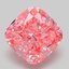 2.04 Ct. Fancy Vivid Pink Cushion Lab Grown Diamond