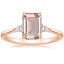 14K Rose Gold Aria Three Stone Diamond Ring (1/10 ct. tw.), smalltop view