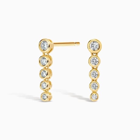 Anya Bezel Diamond Drop Earrings