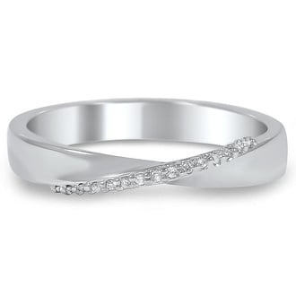 Custom Crossover Diamond Ring