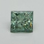 1.69 Ct. Fancy Vivid Pacific Green Princess Lab Grown Diamond