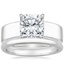Platinum Alden Diamond Ring with 2mm Comfort Fit Wedding Ring