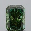 1.00 Ct. Fancy Vivid  Green Radiant Lab Grown Diamond