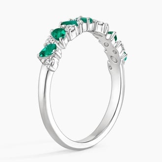 Floral Lab Emerald and Diamond Ring