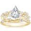 18K Yellow Gold Amaranta Diamond Ring (1/2 ct. tw.) with Winding Willow Diamond Ring