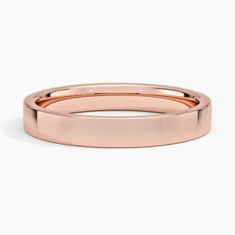 3mm Mojave Wedding Ring in 14K Rose Gold