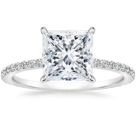 18K White Gold Demi Diamond Ring with Luxe Ballad Diamond Ring
