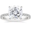 18K White Gold Amelie Half Coverage Diamond Ring, smalltop view