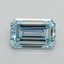1.08 Ct. Fancy Intense Blue Emerald Lab Grown Diamond