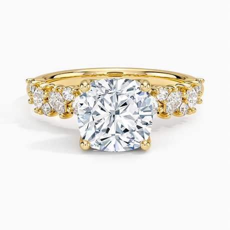 18K Yellow Gold Olivetta Diamond Ring