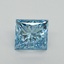 1.50 Ct. Fancy Vivid Blue Princess Lab Grown Diamond