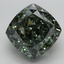 7.66 Ct. Fancy Vivid Green Cushion Lab Grown Diamond