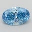 3.09 Ct. Fancy Vivid  Blue Oval Lab Grown Diamond