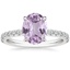 18K White Gold Amelie Half Coverage Diamond Ring, smalltop view