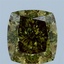 3.01 Ct. Fancy Intense Yellow Green Cushion Lab Grown Diamond