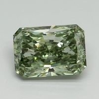 4.05 Ct. Fancy Vivid Green Radiant Lab Grown Diamond