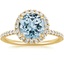 18K Yellow Gold Waverly Halo Diamond Ring (1/2 ct. tw.), smalltop view