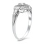 The Elvia Ring, smalltop view on a hand