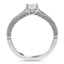Reverse Taper Diamond and Aquamarine Engagement Ring, smallview