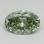 1.69 Ct. Fancy Vivid Green Oval Lab Grown Diamond