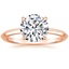14K Rose Gold Hazel Solitaire Ring, smalltop view