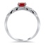 Ruby Knot Ring, smallside view