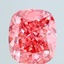 3.19 Ct. Fancy Vivid Pink Cushion Lab Grown Diamond
