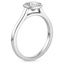 18K White Gold Luna 2mm Bezel Ring, smallside view