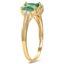 The Jacquenetta Ring, smalltop view on a hand
