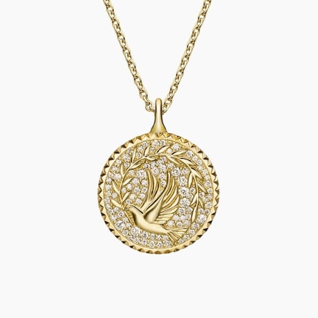 Jane Goodall Lab Diamond Peace Medallion Necklace (3/8 ct. tw.)