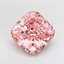 5.53 Ct. Fancy Intense  Pink Cushion Lab Grown Diamond