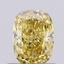 0.56 Ct. Fancy Intense  Yellow Cushion Lab Grown Diamond