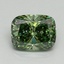 1.02 Ct. Fancy Vivid Green Cushion Lab Grown Diamond