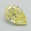 1.05 Ct. Fancy Intense Yellow Pear Lab Grown Diamond
