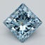 5.04 Ct. Fancy Intense Blue Princess Lab Grown Diamond