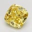 4.00 Ct. Fancy Intense None Yellow Cushion Lab Grown Diamond