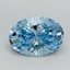 2.00 Ct. Fancy Vivid Blue Oval Lab Grown Diamond