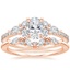 14K Rose Gold Luxe Nadia Diamond Ring (1/2 ct. tw.) with Yvette Diamond Ring