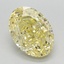 2.56 Ct. Fancy Vivid Yellow Oval Lab Grown Diamond