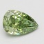 1.54 Ct. Fancy Vivid Green Pear Lab Grown Diamond