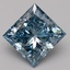 4.93 Ct. Fancy Vivid Blue Princess Lab Grown Diamond