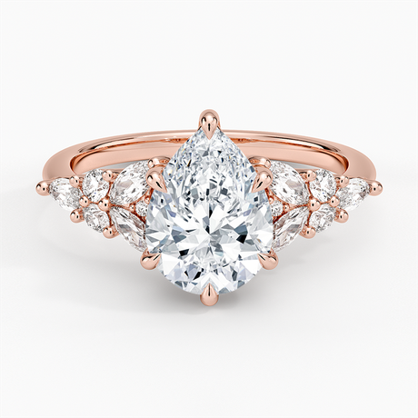 14K Rose Gold Nadia Taper Diamond Ring