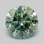 1.26 Ct. Fancy Vivid  Green Round Lab Grown Diamond