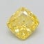 0.70 Ct. Fancy Vivid Yellow Cushion Lab Grown Diamond