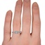 The Kaisa Ring, smallzoomed in top view on a hand