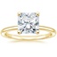 18K Yellow Gold Sydney Perfect Fit Hidden Halo Diamond Ring, smalltop view